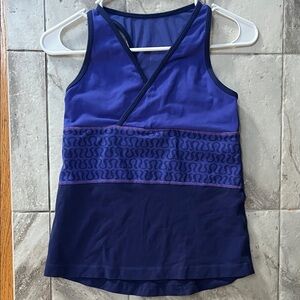 lululemon athletica Navy and Violet Tank Top